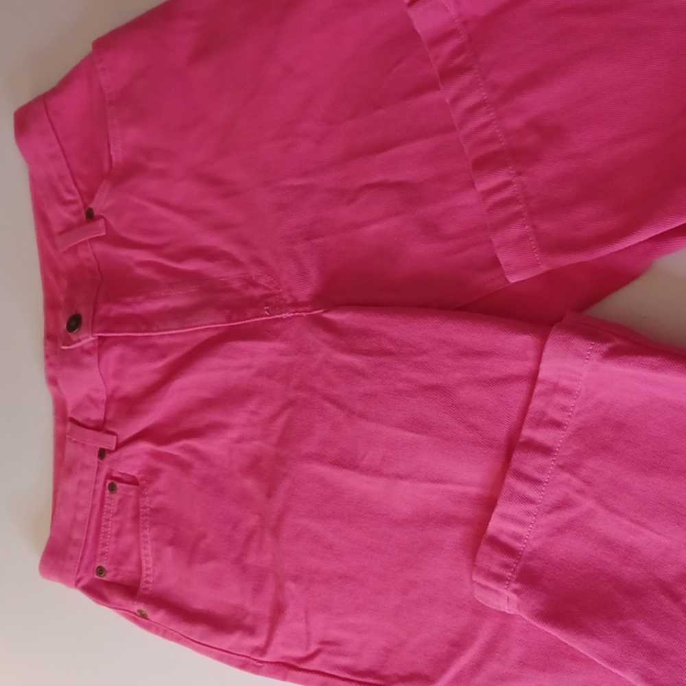 Jeanology Collection  Capra size 12 pink capri jeans barbiecore